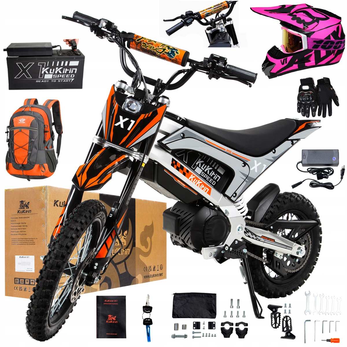 Kukirin X1 2026 Nové terénní elektrické vozidlo 2000W50KM/H 48V20.8Ah 14''