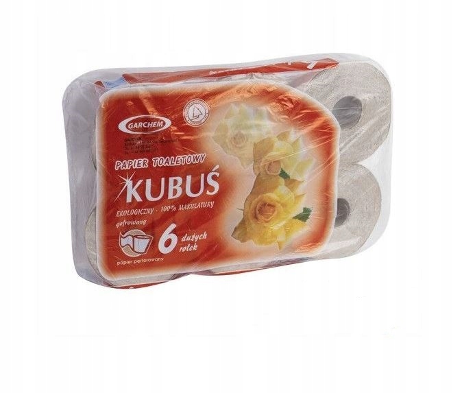 

Papier toaletowy Kubuś szary 1x worek 6szt