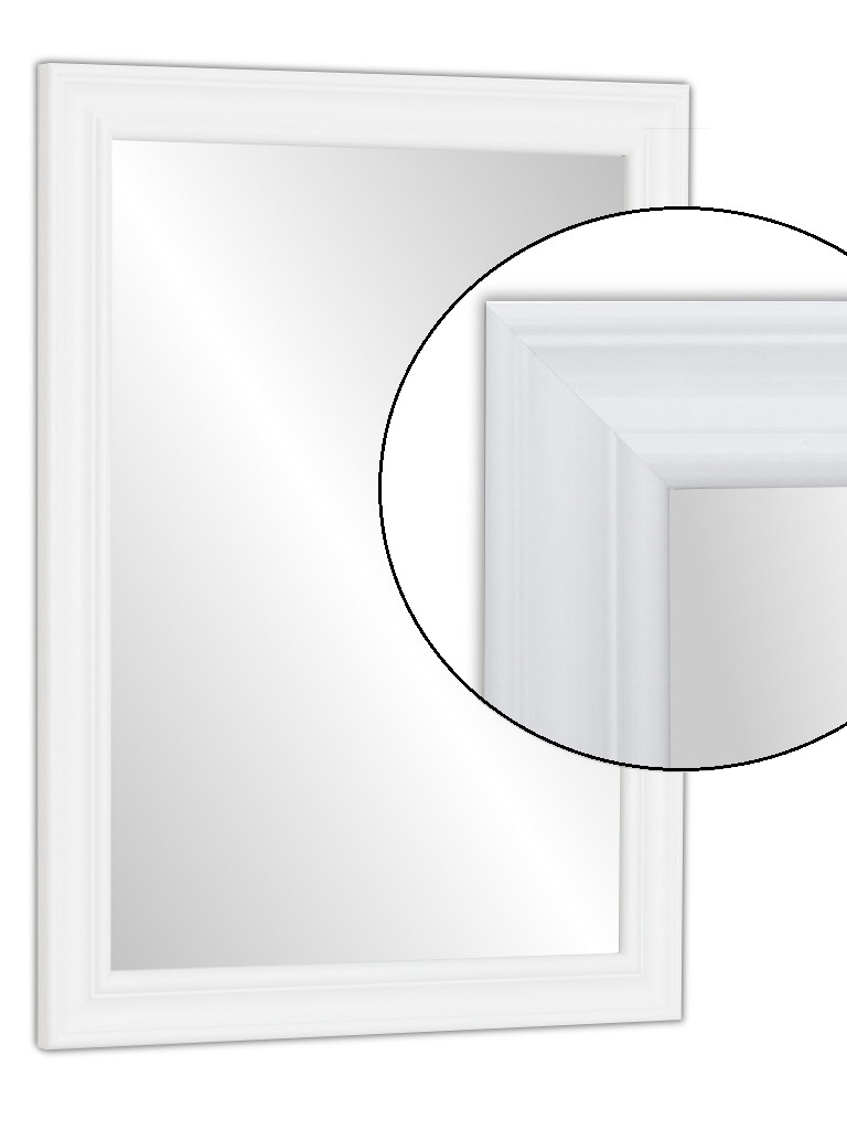 

Stylowe lustro w ramie 70x60 Retro białe