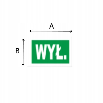 Arkusz Samoprzylepny Znacznik Samoprzylepny Znak WYŁĄCZ Naklejka 36szt Stan opakowania oryginalne