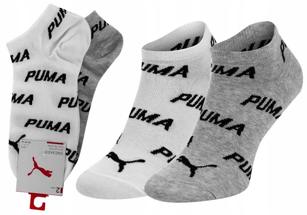 

Puma Skarpetki Stopki 2 Pary White/grey Roz: 43-46