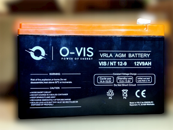 Akumulator VRLA AGM 12V 9Ah bezobsługowy UPS alarm Pojemność 9 Ah