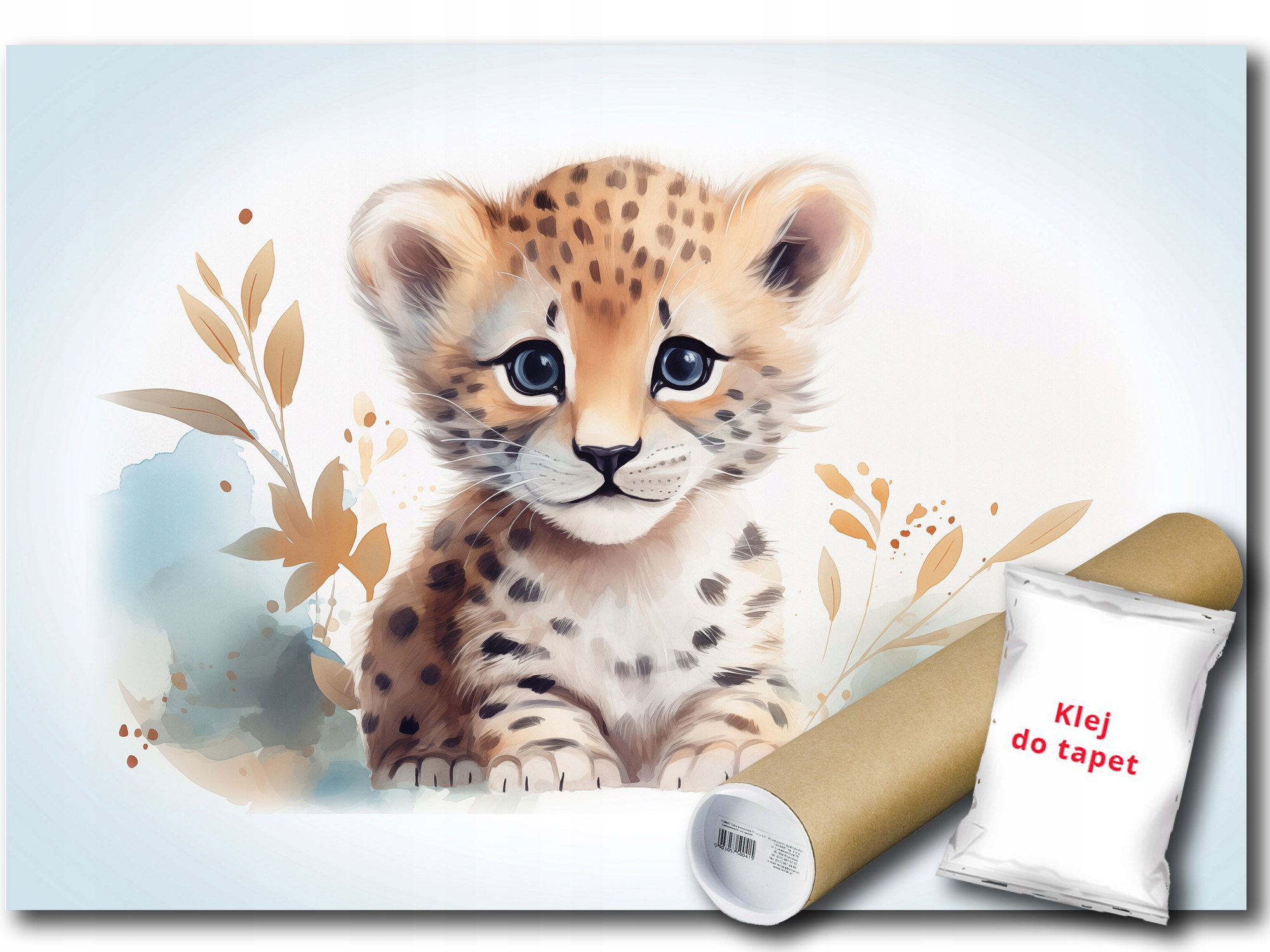 Fototapeta Flizelina Malý Lev Kočka Zvíře Zoo Akvarel 368x254