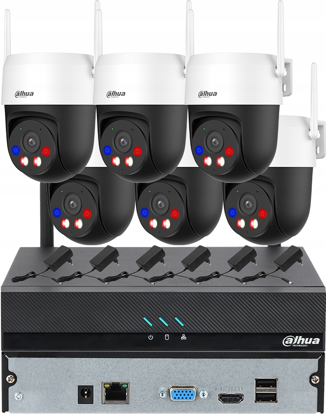 Zestaw Monitoringu 5MPx Na 6 Kamer Obrotowych P5AE-PV WiFi Dysk Hdd