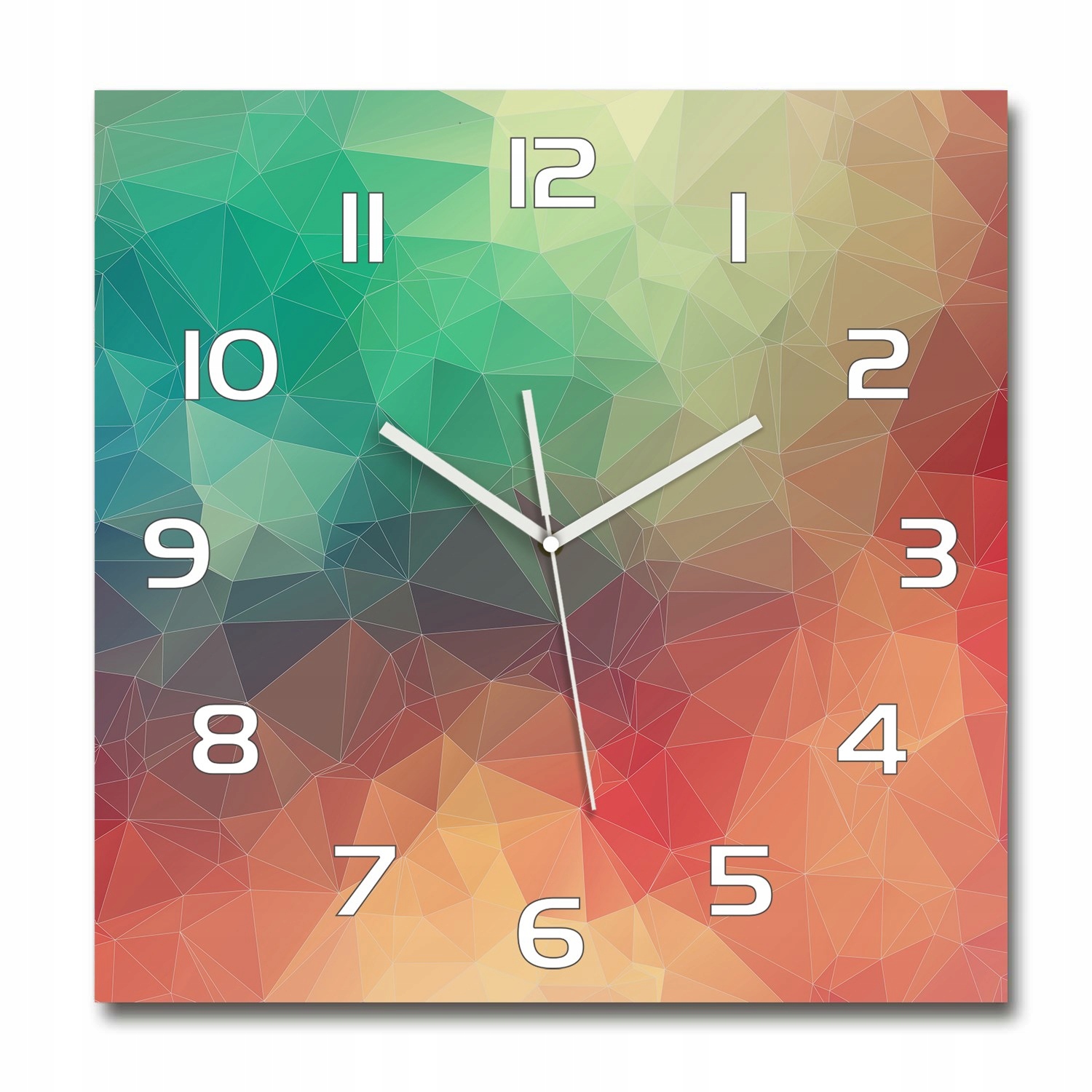 

Duży szklany zegar ścienny Geometryczne tło 60x60