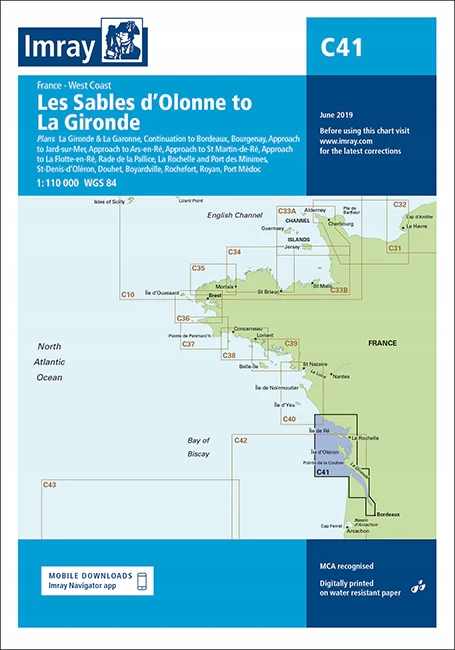 Imray C41 Les Sables d'Olonne to La Gironde