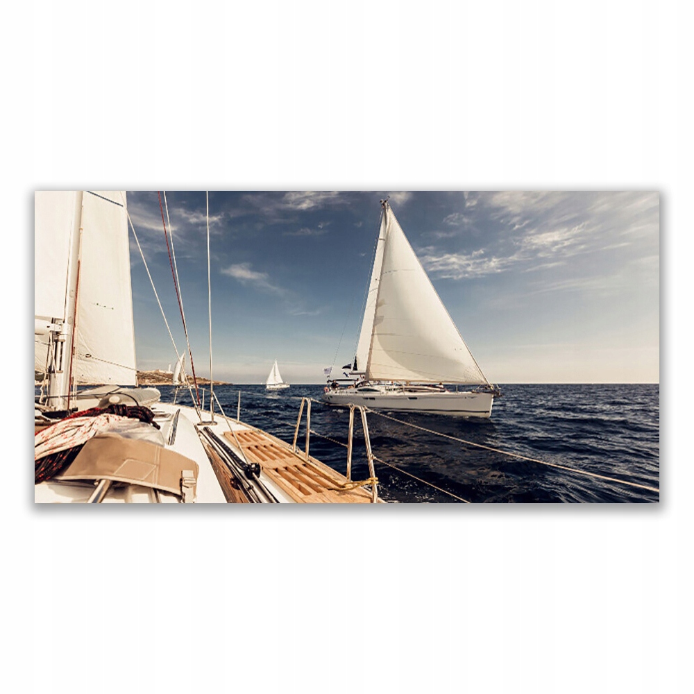 

Obraz akryl wiszący 120x60 Łódki Morze Krajobraz