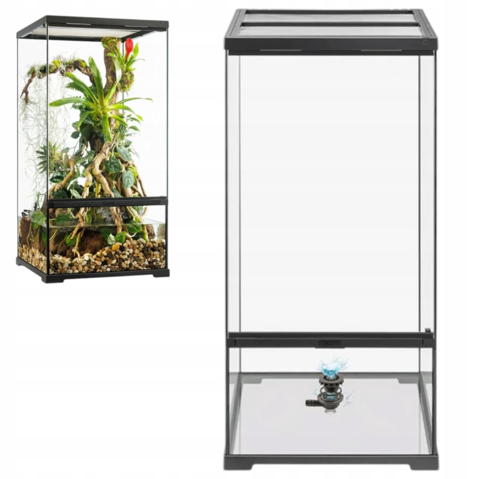 Exo Terra Terrarium Pro S Paludarium 45x45x90 cm – Szklane, Wysokie