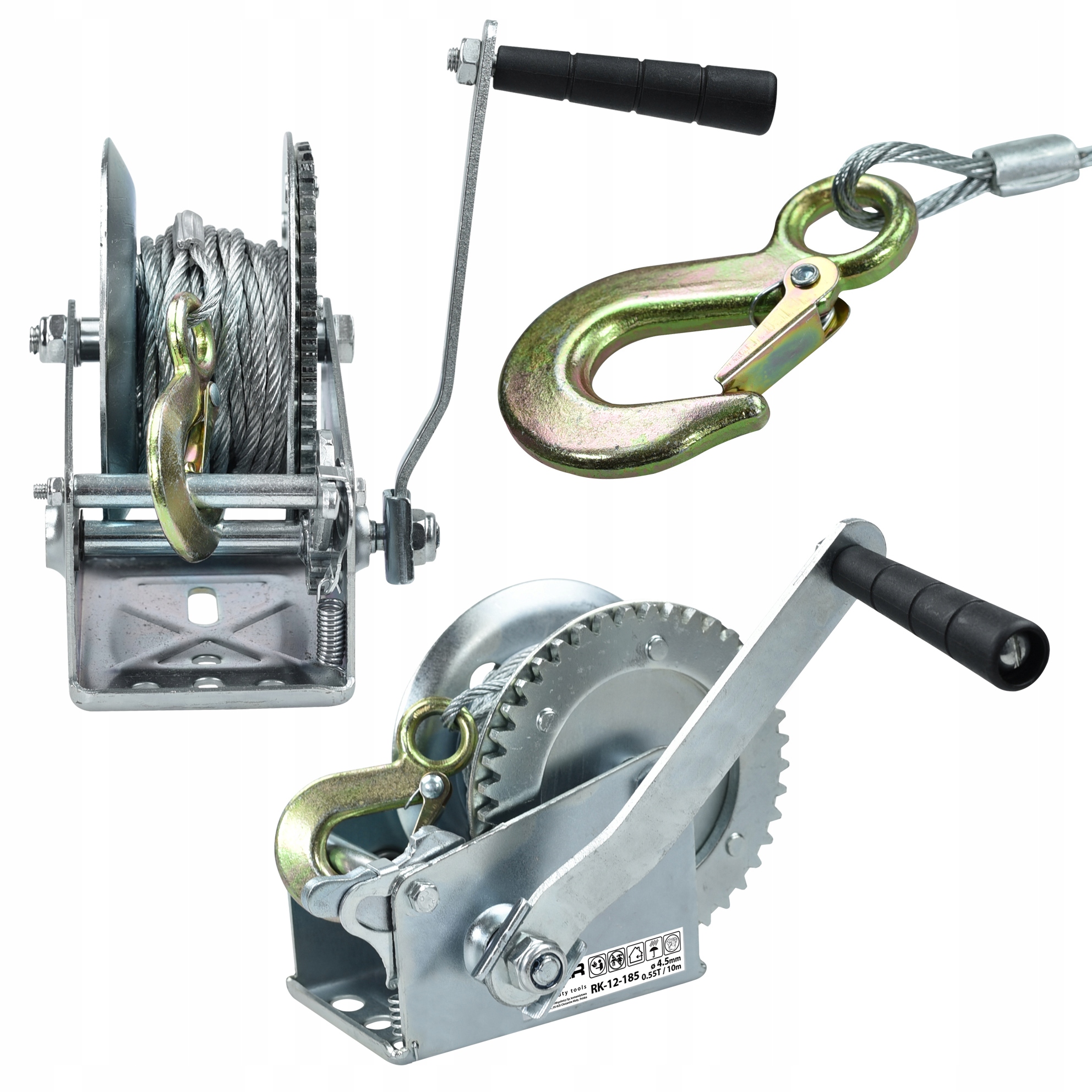 Ruční Lanový Naviják 540 Kg Klikový