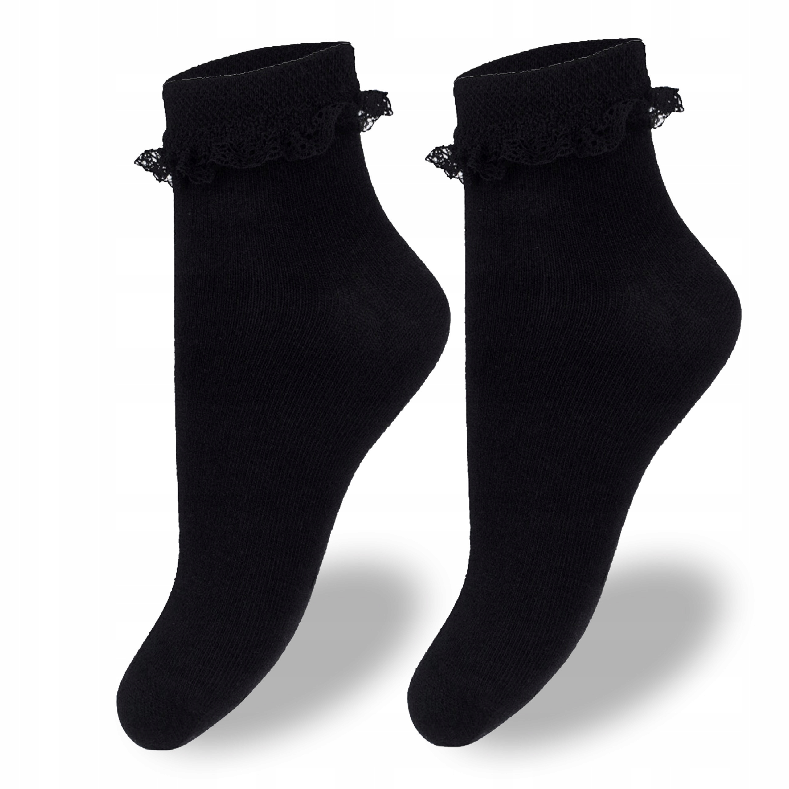 

Skarpetki Bawełnianie dziecięce Gładkie z Koronką