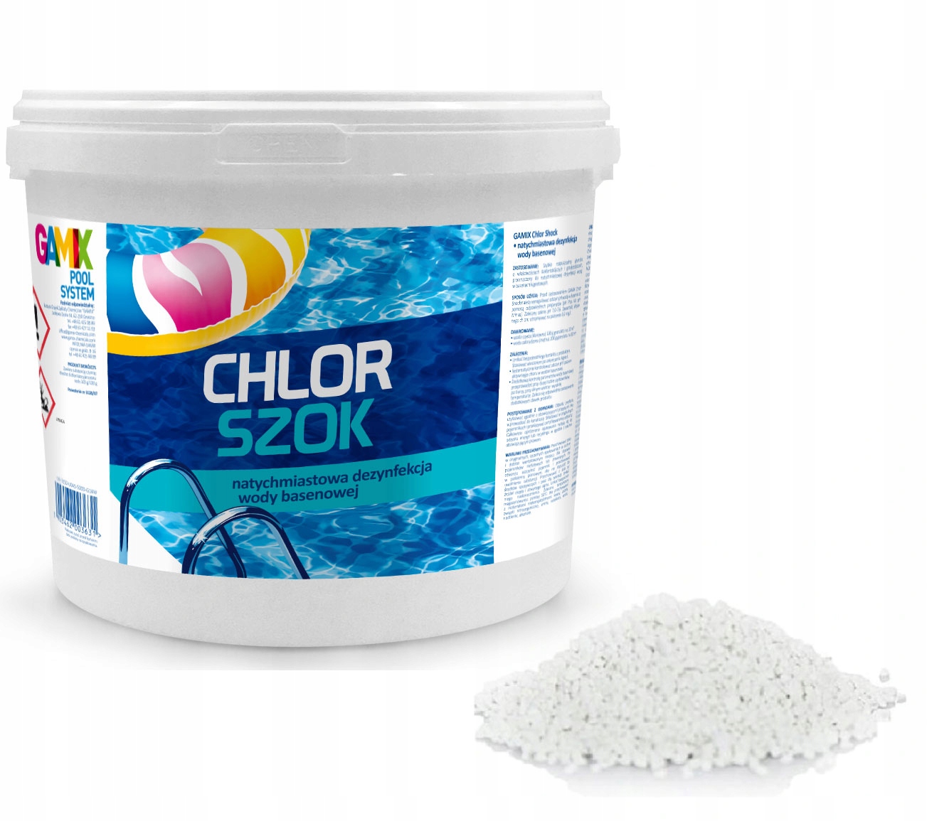 Chlor Szok 5 Kg Do Basenu Spa Jacuzzi Gamix Granulat Dezynfekcja