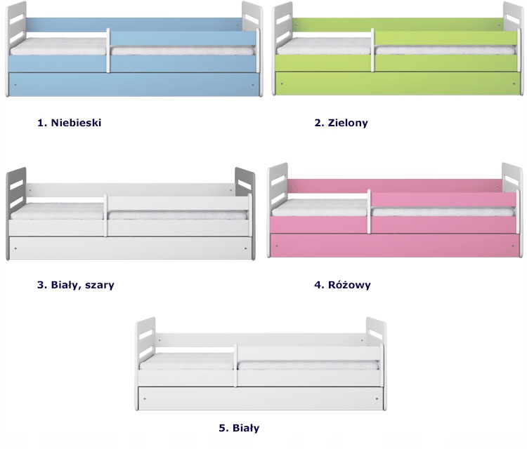 ŁÓŻECZKO DLA DZIECKA ŁÓŻKO 80X180 ==== NIEBIESKIE Kolekcja Candy