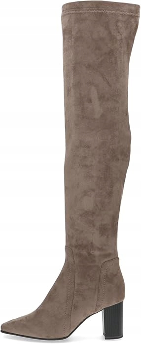 Caprice Dámské Semišové Kozačky Klasické Béžové Na Podpatku 41 6DA