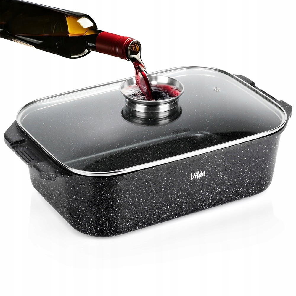 Pekáč granitový s poklicí Granitica 7,5 l, 41x26x16 cm