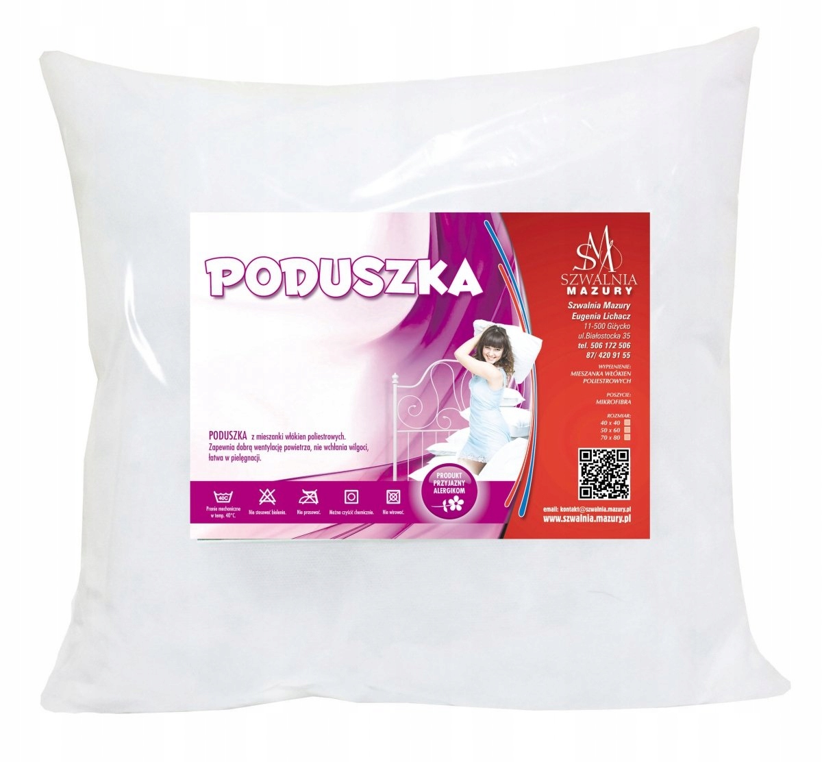 

Poduszka, wsad kulka silikonowa 50x50 cm