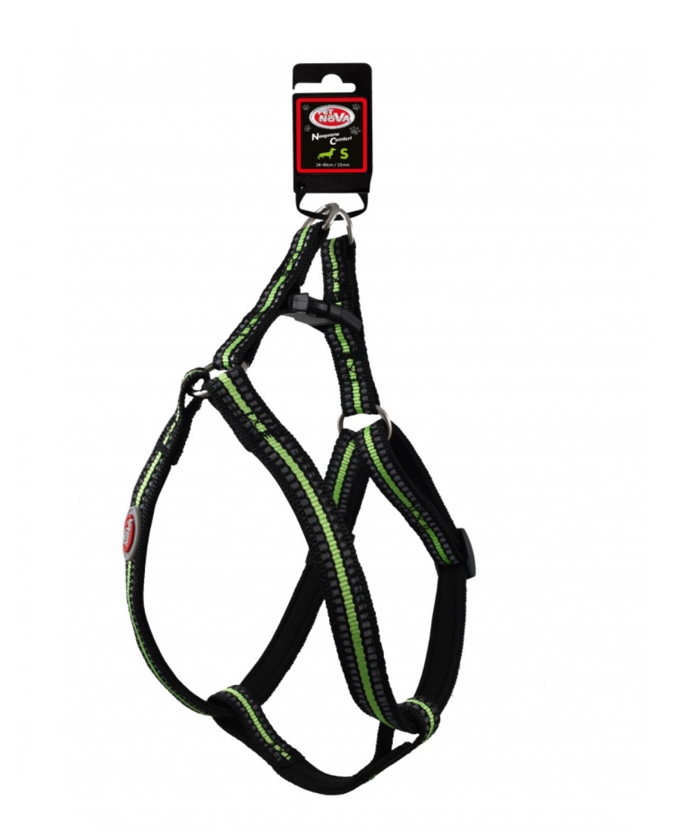 

Pet Nova szelki nylonowe Odblaskowe r.S czar.-ziel