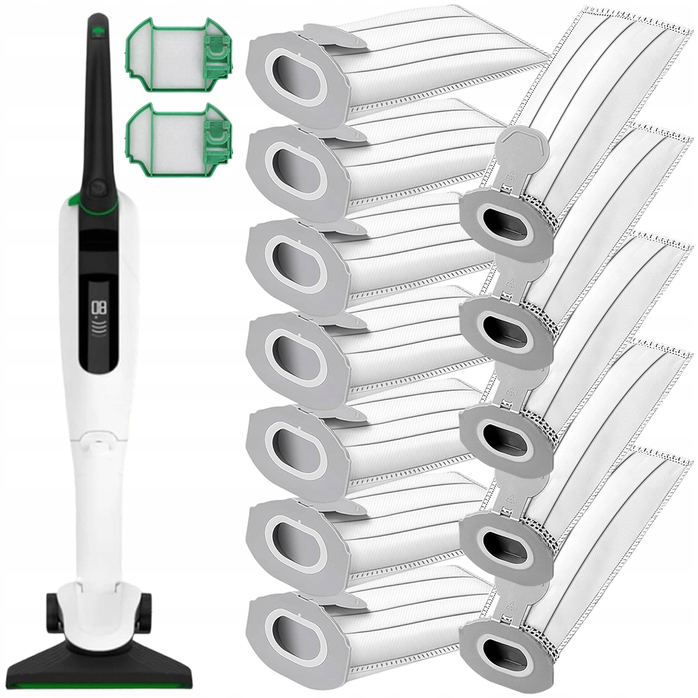 Worki Kurzu 12szt Filtry 99.99% Dla Vorwerk Kobold Vk7 Fp7 Akcesoria