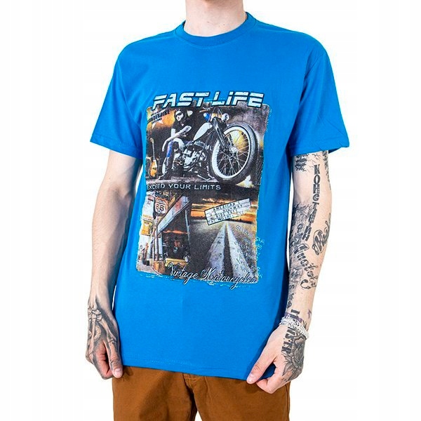 

P-355 Fast/blue Niebieski Męski T-shirt M - 38