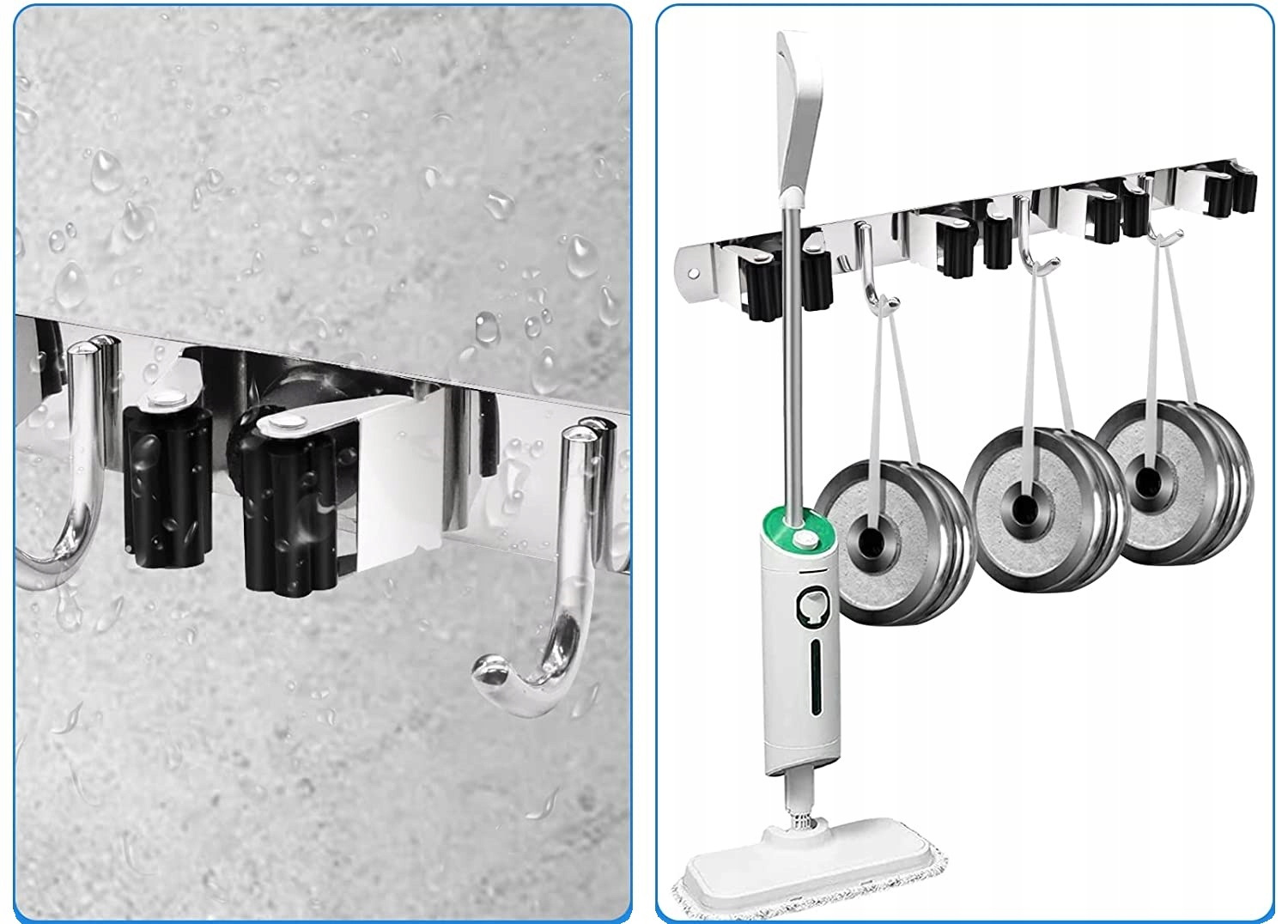 UCHWYT ŚCIENNY NA NARZĘDZIA WIESZAK OGRODOWY 2 SZT Długość 38 cm