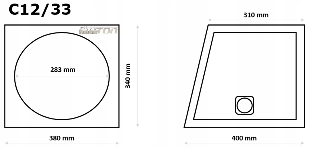 Skrzynia obudowa subwoofera 30cm do Audio System Kod producenta C12.33-B