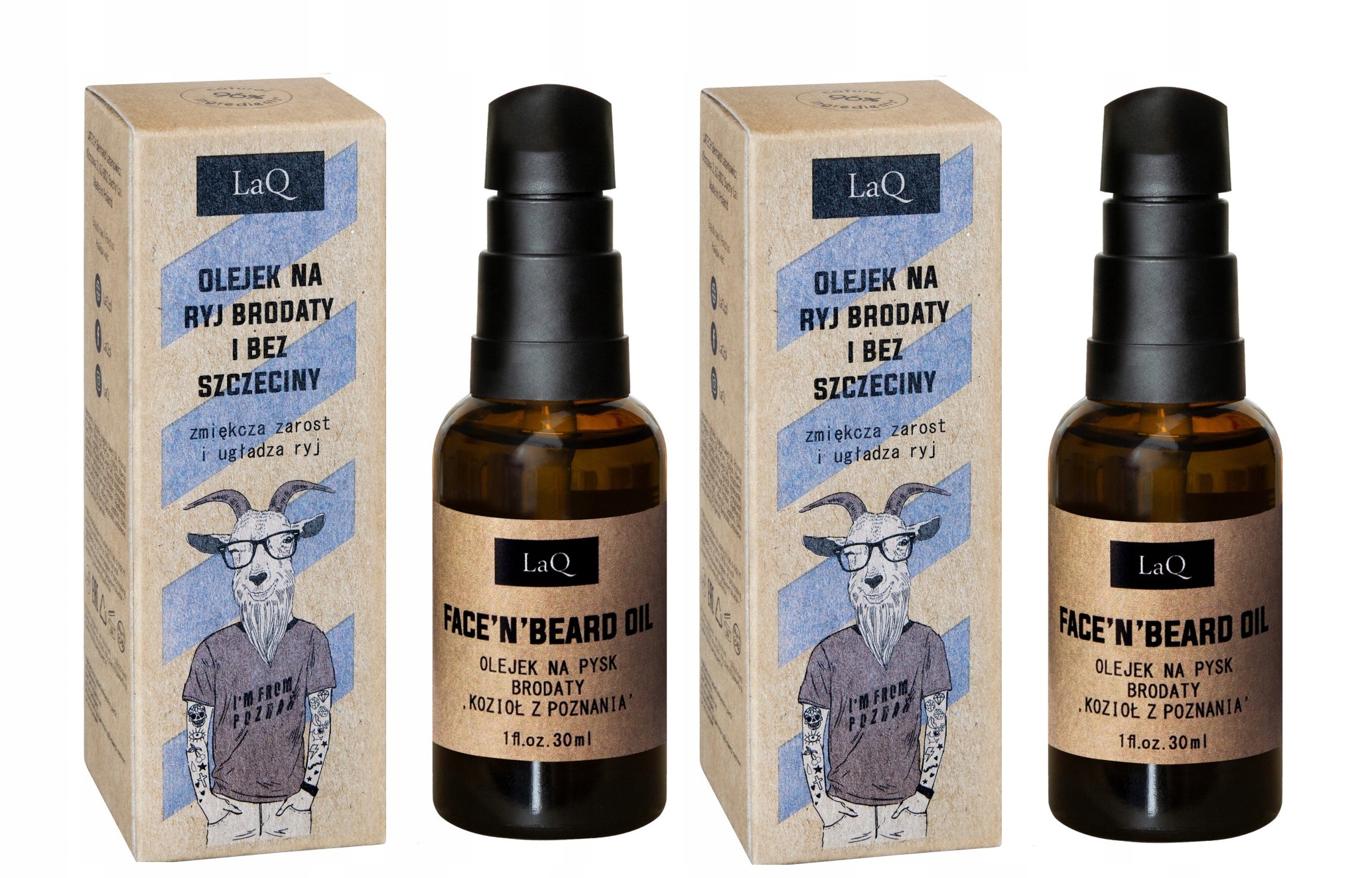 LAQ KOZIOŁ ZESTAW 2szt OLEJKÓW DO TWARZY BRODY