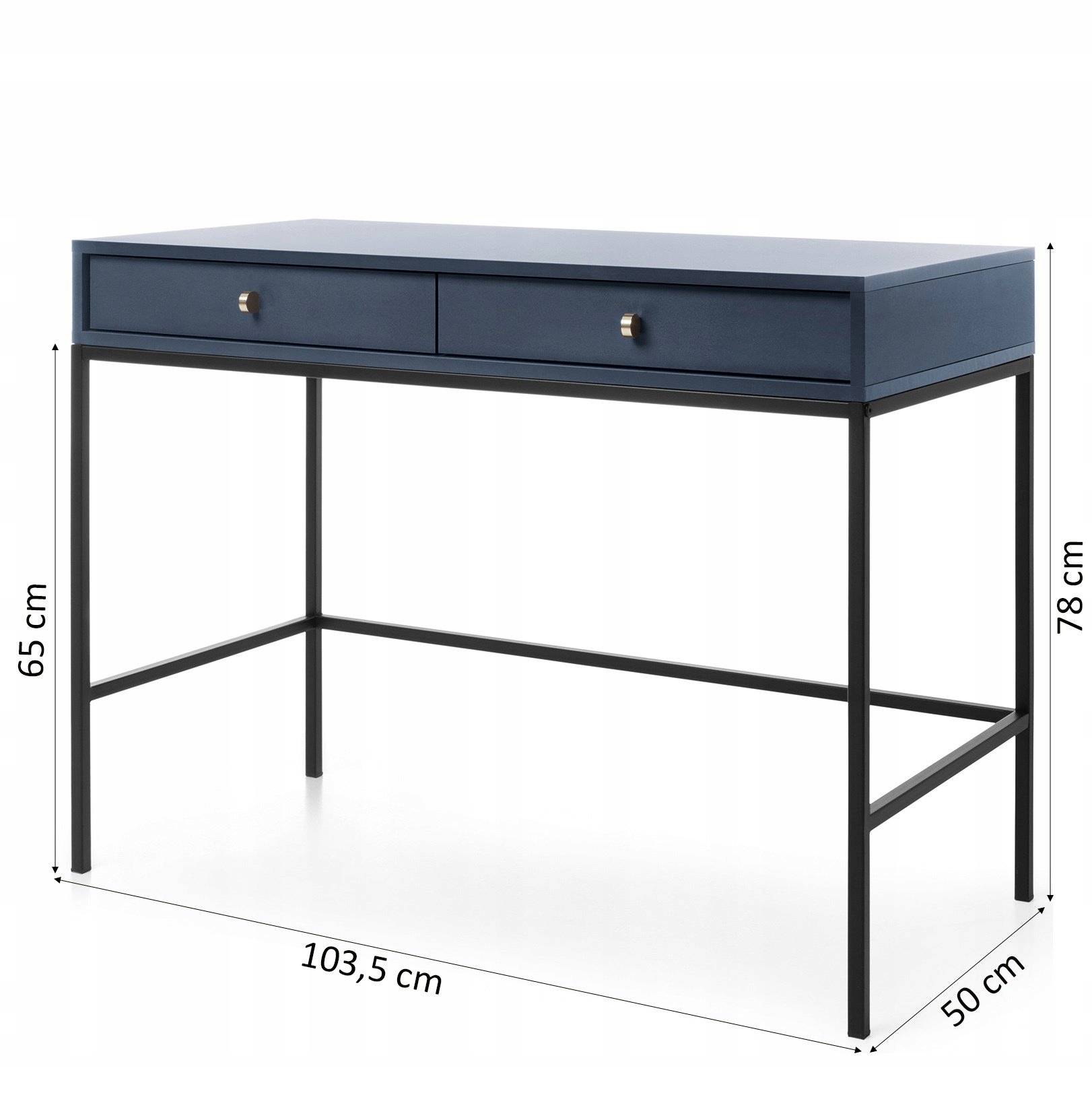 Biurko/ toaletka Mono na metalowym stelażu granat Kod producenta MT104