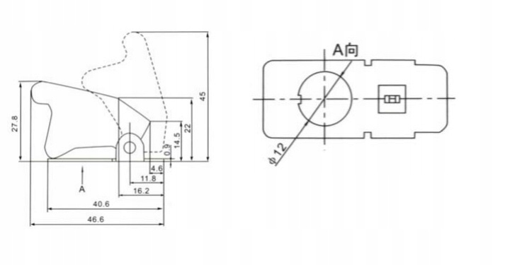 OSŁONA PRZEŁĄCZNIKA T CZERWONA Producent Avmarket
