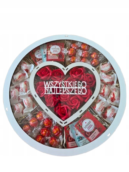 Levně Sada Velký dárkový box sladkosti narozeniny výročí růže poděkování