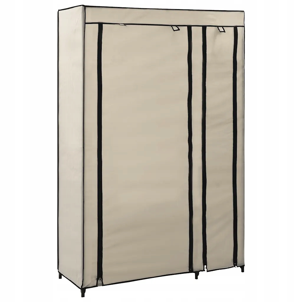 Skládací šatní skříň krémová 110 x 45 x 175 cm textil Krémová 282422