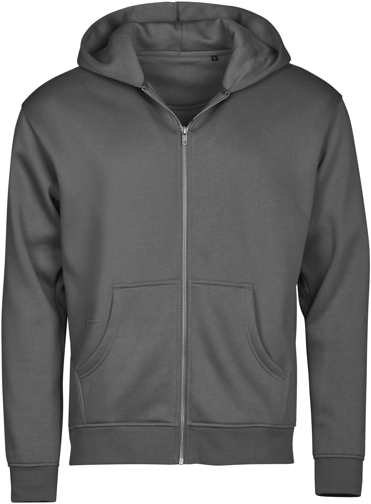 Mikina Unisex rozepínací s kapucí Unlabele Zip Tee Šedá vel. 3XL