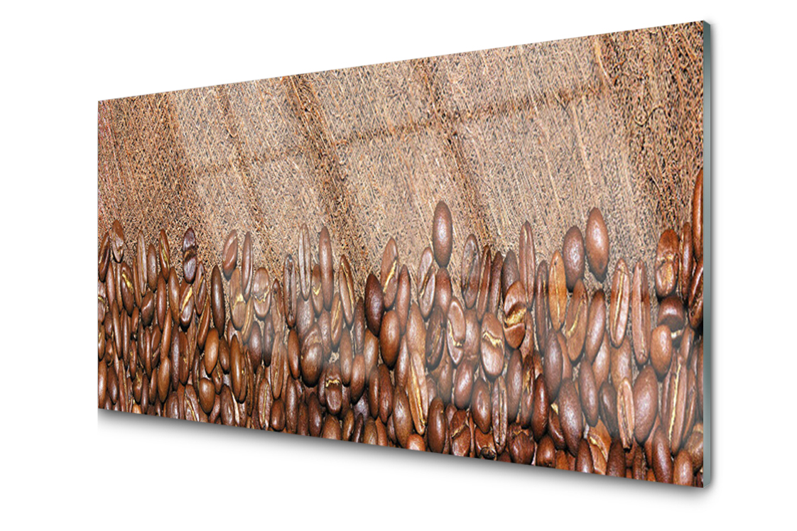 Sklenený panel dekor Káva Zrná Kuchyňa 120x60