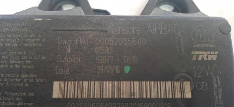 modulo airbag FIAT TIPO 16- 00052055640