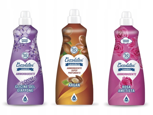 Levně Coccolatevi Sada – 3 x Tekutá aviváž a změkčování tkanin 1,25 l