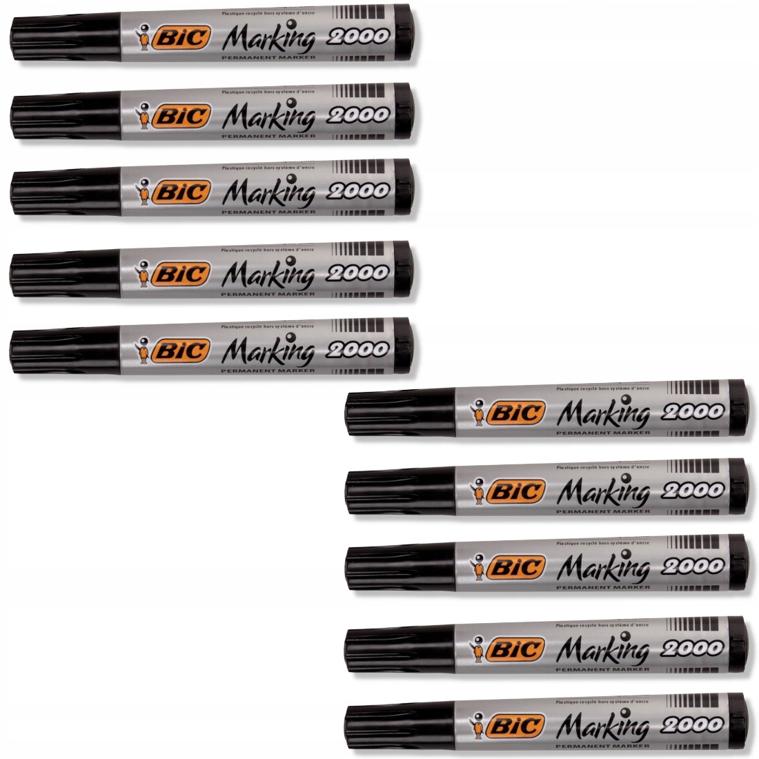 

Permanentny Marker Bic Czarny Okrągły Zestaw x10