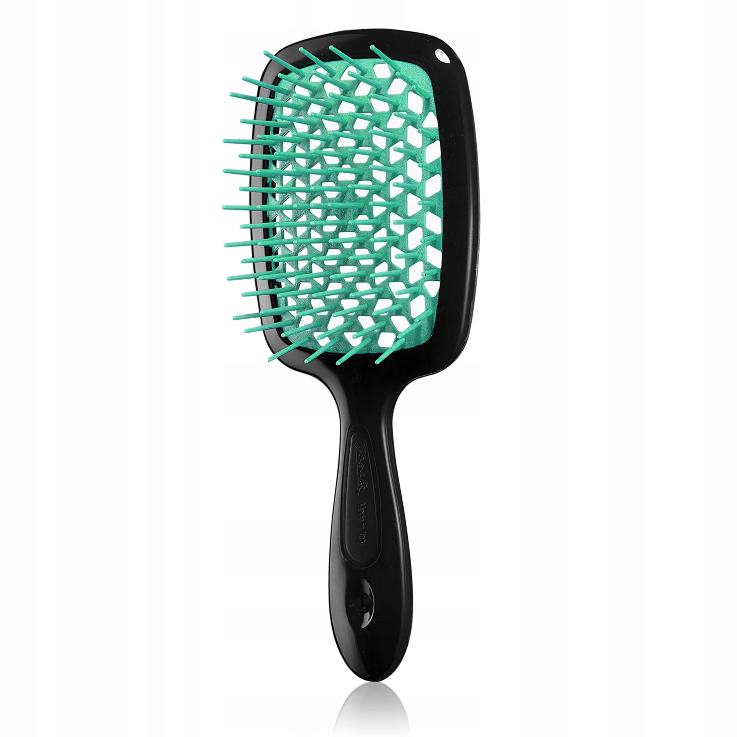 JANEKE SUPERBRUSH SZCZOTKA DO WŁOSÓW ANTYSTATYCZNA CZARNO-TURKUSOWA