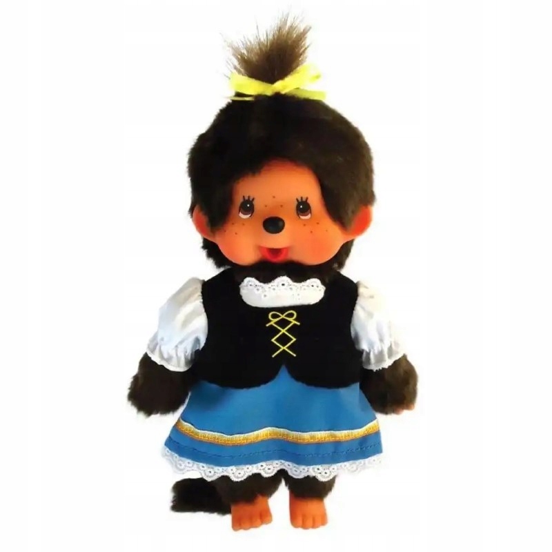 Monchhichi Oryginalna- Pluszowa małpka 20cm, dziewczynka z Bawarii