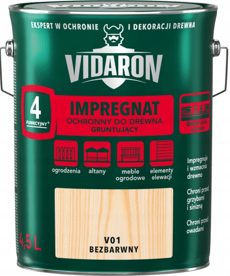 

Vidaron Impregnat Gruntujący 4,5L V01 Bezbarwny