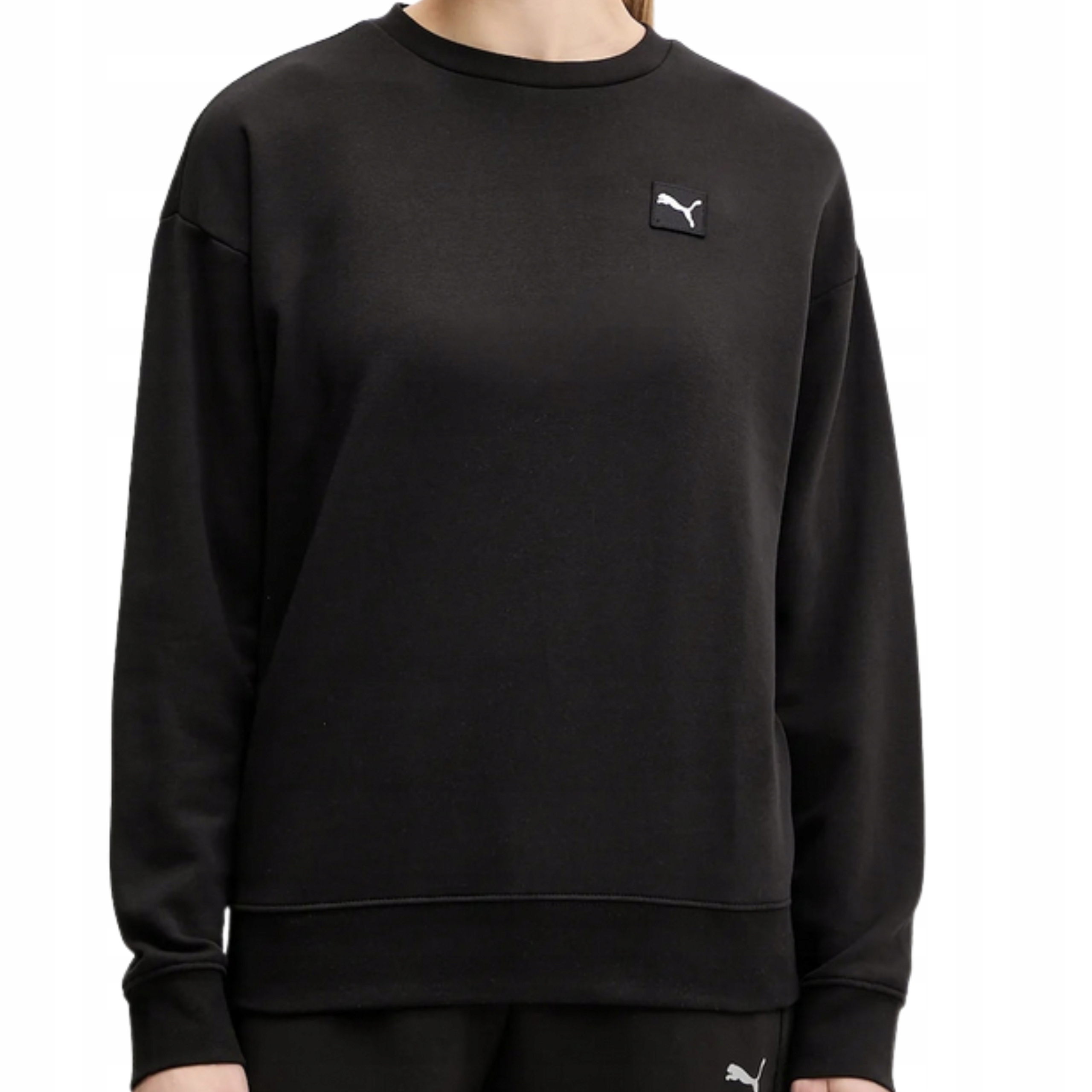 Puma Mikina Premium Vysoké Kvality, Bavlněná, Bez Kapuce, Černá