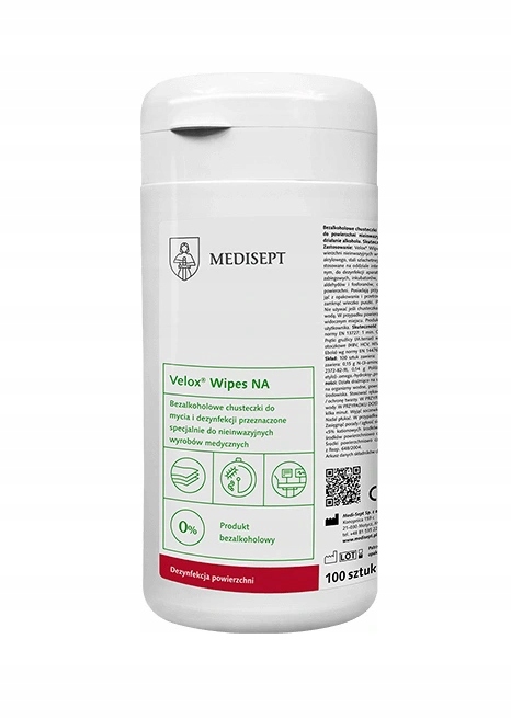 

Velox Wipes Chusteczki Do Dezynfekcji Tuba 100szt