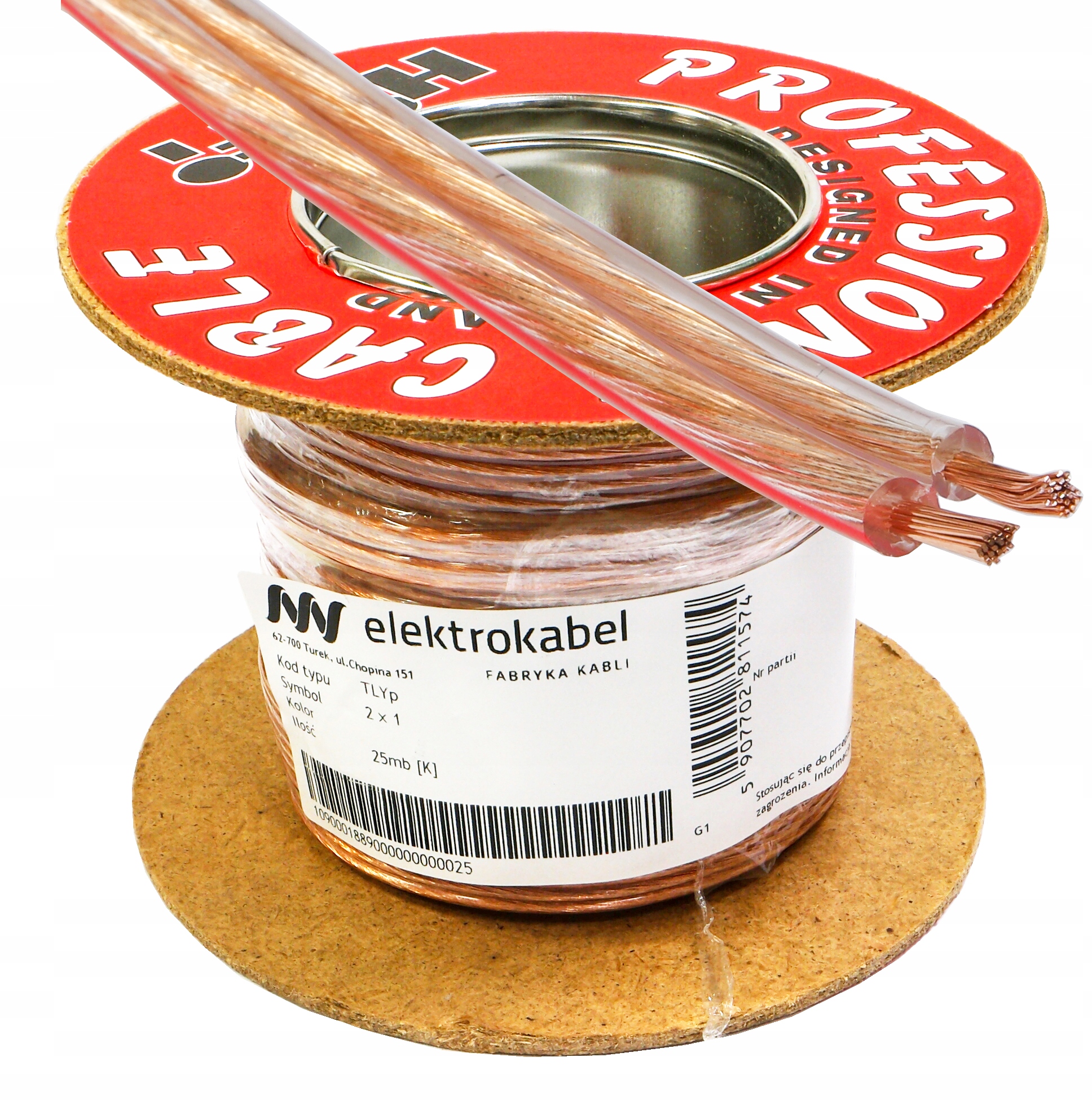 Tlgyp reproduktorový kabel 2x1 mm Cu měděný 25 m