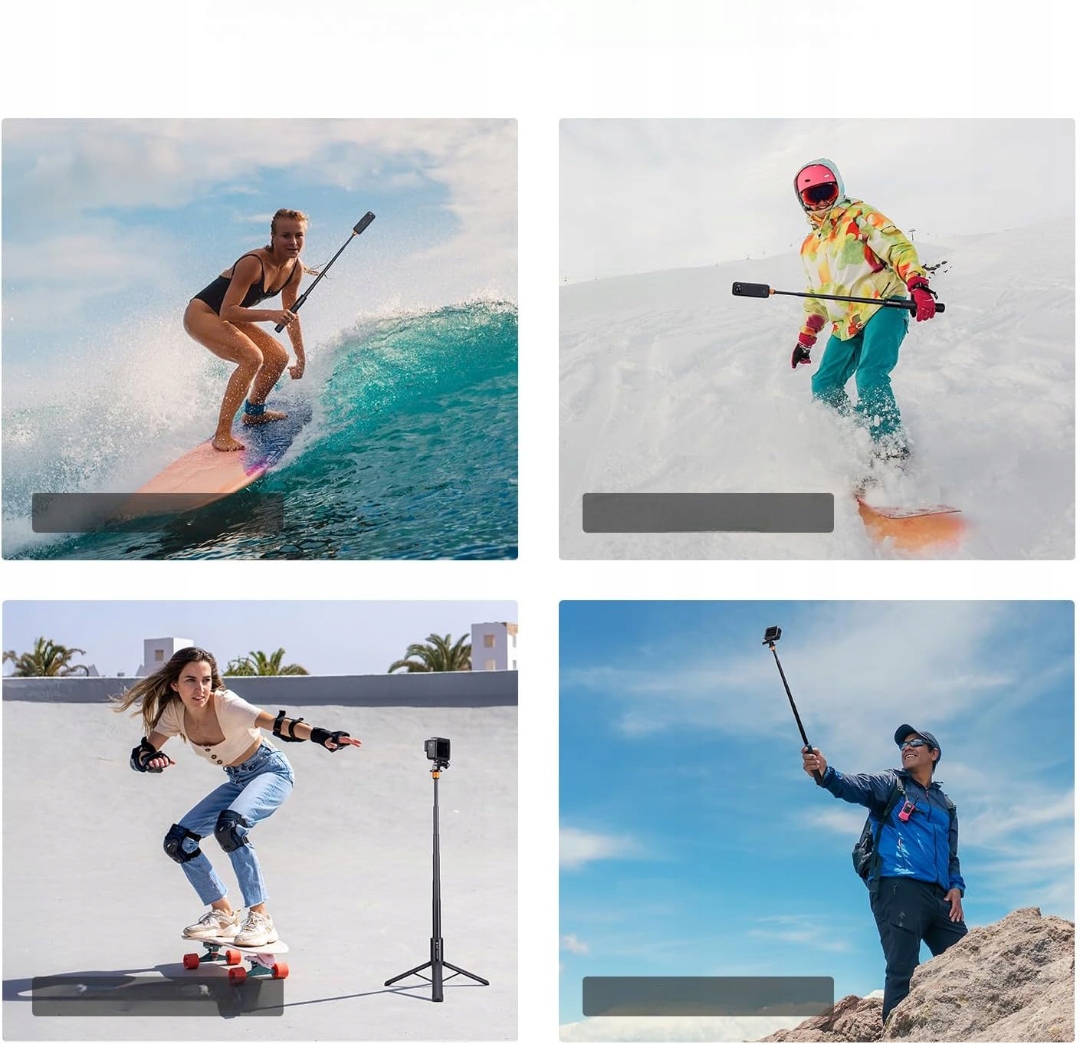 K&F CONCEPT MS21 Selfie Stick Niewidzialny Do Insta360 DJI AKASO — miniatura 12