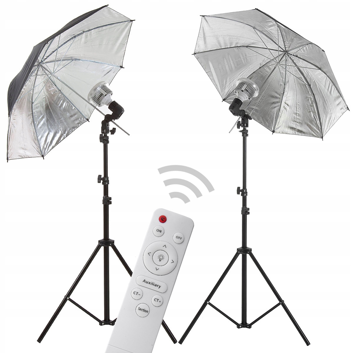 2x Lampa s dálkovým ovládáním Parasol 84 cm Žárovky 170W Led