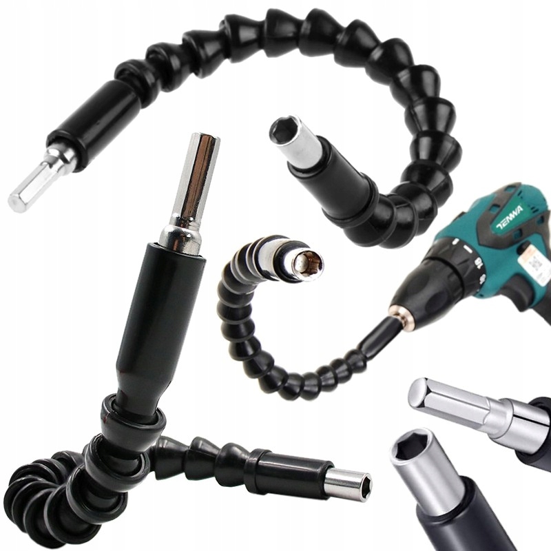 PRZEDŁUŻKA ELASTYCZNA DO WIERTARKI BITÓW WKRĘTARKI GIĘTKA KOŃCÓWKA KOL V2