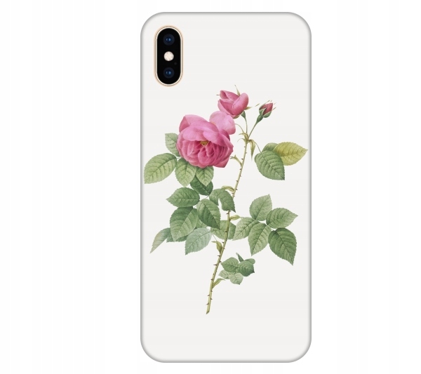 

Etui na telefon iPhone X / Xs Kwiat rózowy akwarel