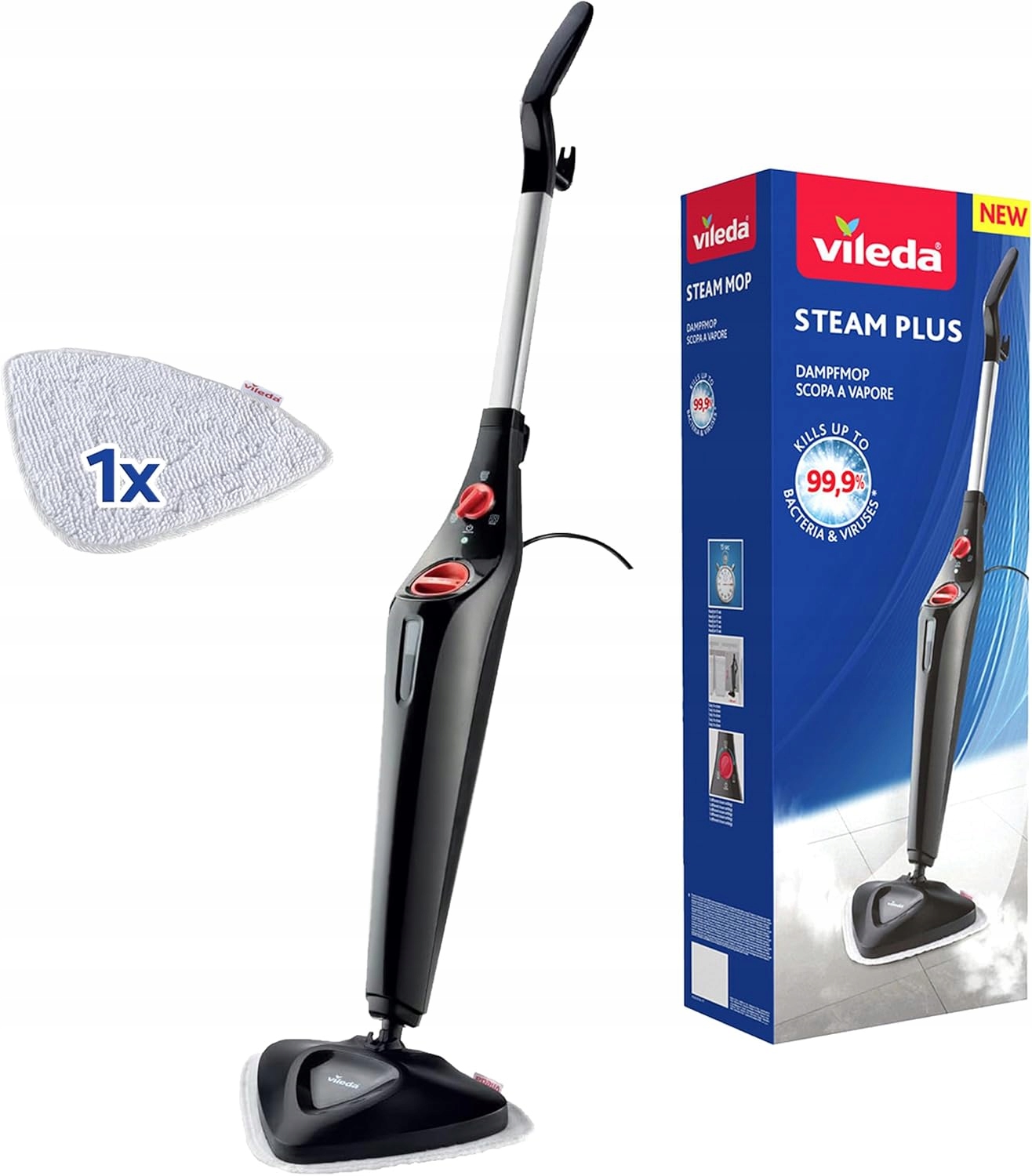 Parní mop s extra nástavcem