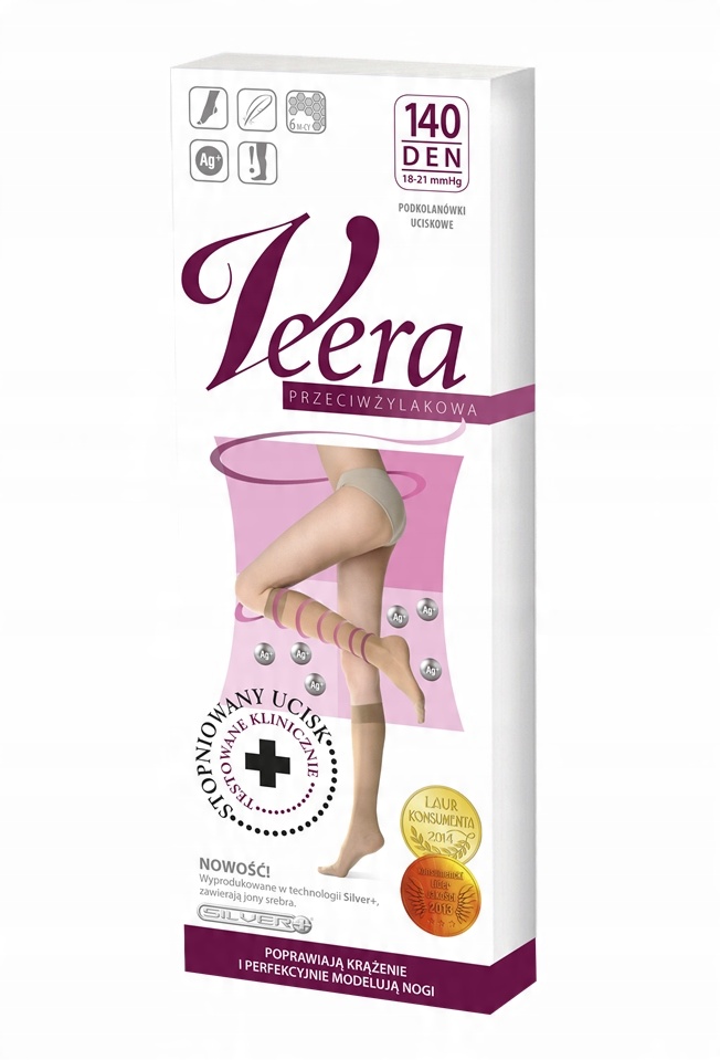 

Veera Podkolanówki 140DEN otwarte palce 3/4 solei