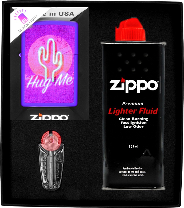 Sada Zippo Zapalovač Retro Cactus Design Dárková No1