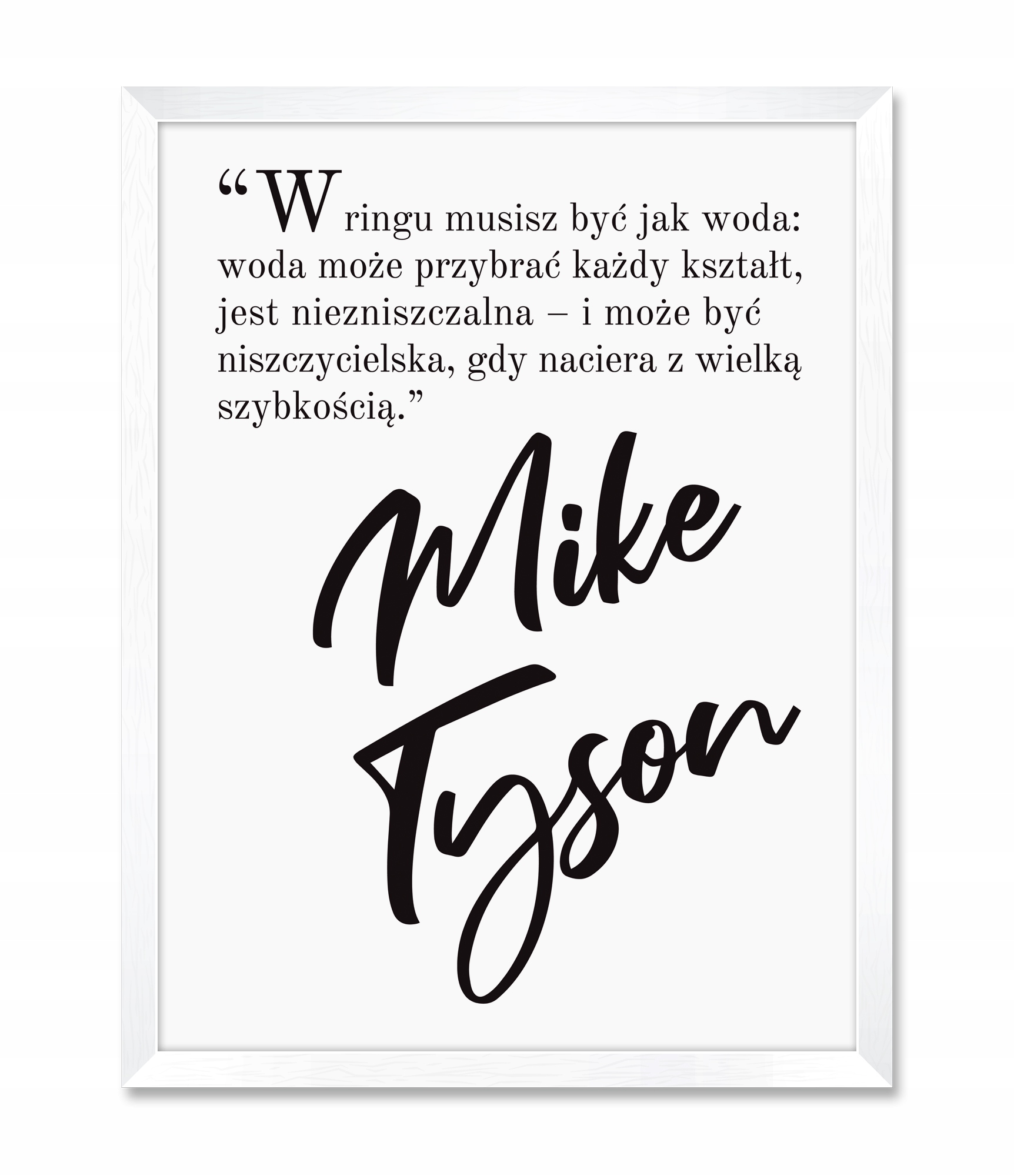 

Nowoczesny obraz plakat motywacyjny Mike Tyson
