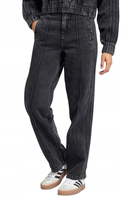 Adidas Černé Dámské Dlouhé Rovné Džíny Se Zapínacími Kapsami 24 I1D