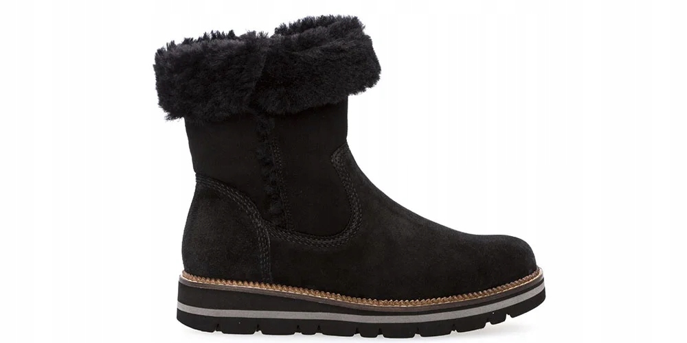 Gabor Dámské kotníkové boty Zateplené sněhule velikost 35 černá nubuková kůže